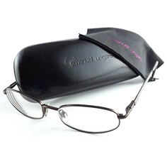 Emanuel Ungaro Brown Metal Eyeglass Frames w/ Case Cloth 50-17-135 Made in Italy - £26.63 GBP