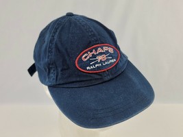 Vintage Chaps Ralph Lauren 78 Navy Blue Adjustable Strap/Snap Hat Adult ... - £14.43 GBP