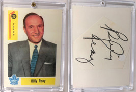 Billy Reay Toronto Maple Leafs Vintage Paper Cut Card + Autograph Deceased - £14.62 GBP