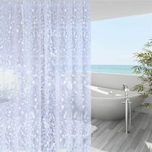 Wellcolor Short Shower Curtain Liner 65 Inch, Pebble Translucent EVA Bath Shower - £17.46 GBP