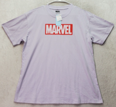 Marvel T Shirt Top Women XS Lilac Black Panther Oversized Short Sleeve Crew Neck - £14.52 GBP
