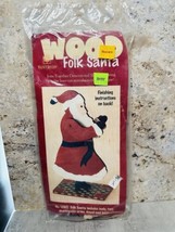 Wood Folk Santa Craft Kit Claus Vintage Christmas Positional Arms 12821 ... - $9.89