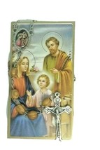 Holy Family Catholic Olive Wood Rosary Beads Jerusalem Necklace Oval Mary Jesus - £10.89 GBP