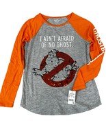 Ghostbusters Hybrid Apparel XL Long Sleeve Raglan Sequin Orange Gray Shi... - $19.20