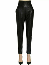 Skinny Waist Push Up Leggings Jeans Leather Trouser Women&#39;s Black Capri Pants - £83.42 GBP