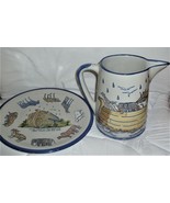 Louisville Stoneware &quot;Noah&#39;s Ark&quot; 64 Oz Pitcher and Plate - $80.15 CAD