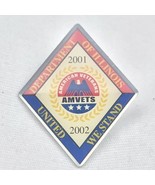 AMVETS Illinois Pin Gold Tone Enamel USA Veteran 2001-2002 United We Stand - $9.95