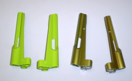 4 Used LEGO Technic Metallic Green &amp; Lime Panel Fairing #7 &amp; #8 32534 - 32535 - £7.95 GBP