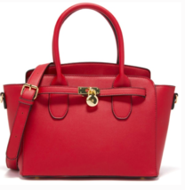 red handbag with gold locket - $23.38