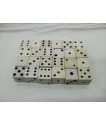 Lot Of (24) White Dice With Black Pips Dalmation Under 1/2&quot; - $19.31 CAD