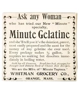 Whitman Minute Tapioca Gelatine 1897 Advertisement Victorian Desserts AD... - $368.72 MXN