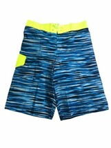 Highland Outfitters Shorts Striped Blue Lime White Boys Swim Board Size ... - $162.76 MXN