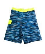 Highland Outfitters Shorts Striped Blue Lime White Boys Swim Board Size ... - €7,42 EUR