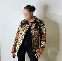 Patchwork Spotted Ponyskin Fur Leather Bike Biker Jacket Vest - €491,97 EUR