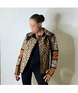 Patchwork Spotted Ponyskin Fur Leather Bike Biker Jacket Vest - €491,97 EUR