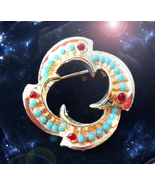 HAUNTED ANTIQUE PIN BROOCH SOLAR LUNMINA PIN HIGHEST LIGHT COLLECTION MA... - $657.77