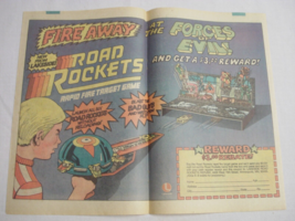 1981 Two Page Color Ad Road Rockets Rapid Fire Game from Lakeside - £6.26 GBP