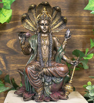 Ebros Hindu God Vishnu On 5 Cobras Throne Statue Narayana Protector Rama... - £31.38 GBP