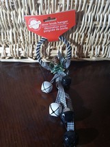 Door Knob Hanger Bells Christmas Black &amp; White-Brand New-SHIPS N 24 HOURS - £9.42 GBP