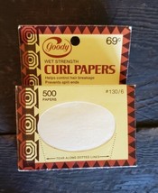 Vintage NOS Goody 500 Count Wet Strength Curl Papers 1970&#39;s - £3.14 GBP