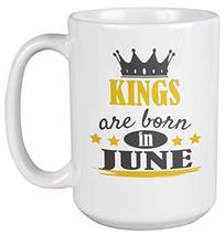 Make Your Mark Design Kings Born in June Coffee &amp; Tea Mug for Birthday, Presents - £19.94 GBP