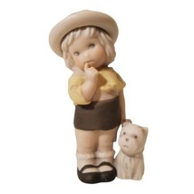 Vintage Enesco Kim Anderson Pretty As A Picture Girl &amp; Dog Figurine 1995 175374 - £13.26 GBP