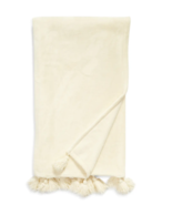 Nordstrom Bliss Plush Tassel Throw Vanilla - £27.93 GBP