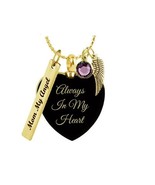 Always In My Heart Gold Onyx Ash Urn - Love Charms™ Option - $39.95