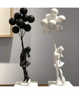Banksy Modern Art 58cm Banksy Flying Balloons Girl Sculpture Home Office... - $129.00