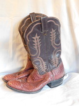 Tony Lama Snakeskin Cowboy Boots 9.5B - £22.64 GBP