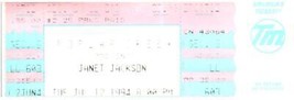 Vintage Janet Jackson Ticket Stub July 12 1994 Poplar Creek Illinois - £19.46 GBP