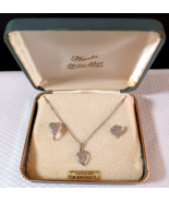 Vintage Theda Sterling Silver Rhodium Plated Marcasite Necklace and Earr... - €20,63 EUR