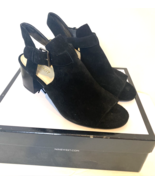 Nine West Ganci Black Suede Block Heel Sandal Size 7 M - $355.66 MXN
