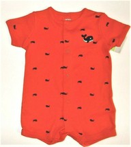 Carter&#39;s Infant Boys One Piece Creepers Orange Whales Size 3 Months NWT - £6.73 GBP