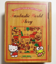 SANRIO CHARACTER TOWN Fantastic World Story Wooden Book Box  1991&#39; Hello... - $213.18