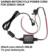 GARMIN MOTORCYCLE POWER CORD FOR ZŪMO® 350LM Non-Stock Special Order - $52.00