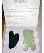 Gua Sha Facial Tool, Green &amp; Black  Aventurine Natural Jade Stone Guasha... - $18.69