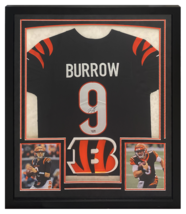 Joe Burrow Autographed Bengals Framed Black Nike Elite Authentic Jersey ... - $40,937.93 MXN