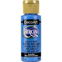 DecoArt Americana Acrylic Paint 2oz - Ocean Blue - Opaque - £13.46 GBP