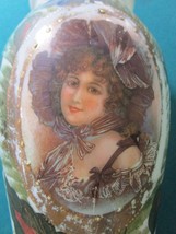Early 1800s Opaline Glass GIBSON GIRL STYLE Portrait Vase Handpainted Bristol - £158.27 GBP