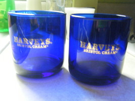 Harvey&#39;s Bristol Cream Cobalt Blue Glasses - $27.00