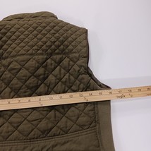 Love Tree Women's Size Small Vest Green Quilted Gold Accents Full Zip Mock Neck image 6