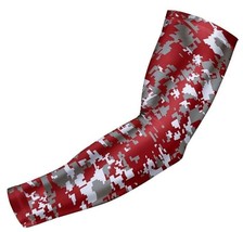 Boys Youth Football Baseball Compression Arm Sleeve Maroon Gray Digital ... - $8.99