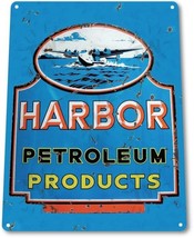 Harbor Petroleum Motor Oil Garage Gas Retro Vintage Wall Decor Metal Tin... - £9.36 GBP