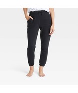 All In Motion Women&#39;s Fleece Jogger Pants LARGE New Black Drawstring Poc... - $24.99
