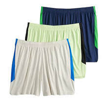 3-Pack, New, Men&#39;s Dry Tek Shorts 9&quot; - Blue Green White - Extra Large Tall, XL T - £23.62 GBP
