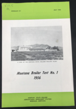 1956 Montana State College Broiler Test #1 Bozeman Circular 211 Leaflet ... - $13.99