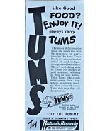 TUMS-LIKE GOOD FOOD ENJOY IT-For Tummy - 1949 Vintage Print Ad-American ... - $10.37