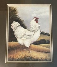 David Carter Brown Wood Framed Rooster Print Farm American Folk Art 18 X 16 - £51.25 GBP
