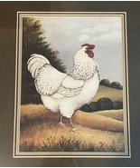 David Carter Brown Wood Framed Rooster Print Farm American Folk Art 18 X 16 - $88.28 CAD